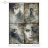 ludzkie twarze, ćmy trupie główki, kruki, nagie drzewa, gotyk, secesja, vintage, melancholia, fantasy*human faces, moths, skulls, ravens, bare trees, Gothic, Art Nouveau, vintage, melancholy, fantasy